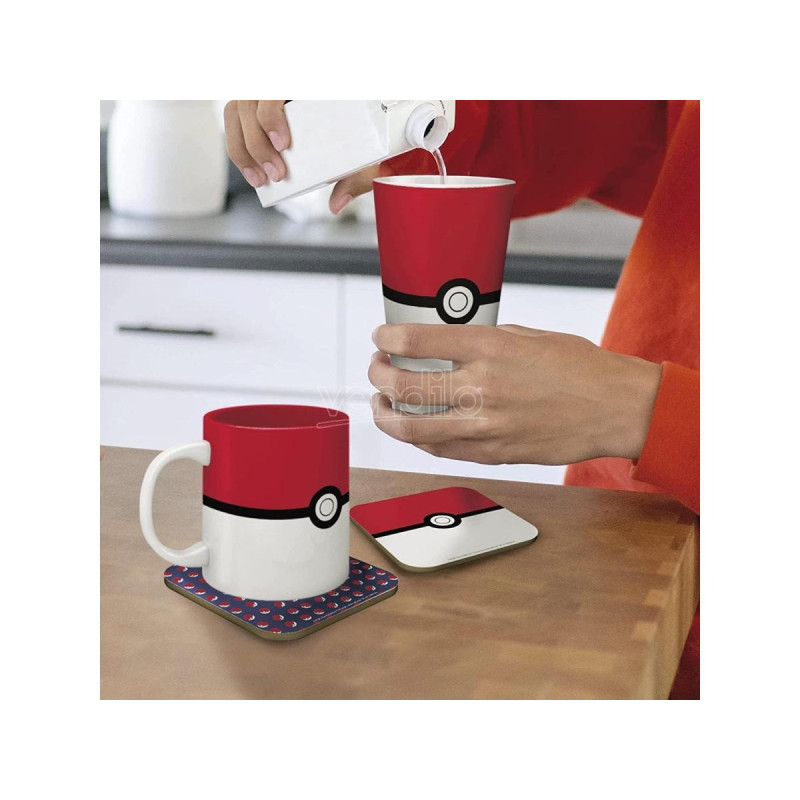 Coffret Cadeau Premium 3 Pièces - Mug, Verre XXL et Sous-Verre Pokémon · Smarty Paris